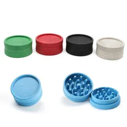 Smerigliatrice per erbe Smerigliatrice per erbe 56Mm Biodegradabile Pe Tabacco Accessori per fumatori Smerigliatrici per erba in plastica a 2 strati Sigaretta Cru Dhf3I Drop Del Dhksb