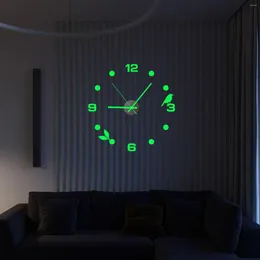 Orologi da parete Adesivi orologio 3D fai da te 40 cm Decorazione moderna in acrilico per la camera da letto dell'ufficio domestico Els Sala da pranzo Cucina