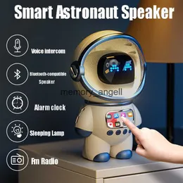 ポータブルスピーカースマート宇宙飛行士Bluetooth互換スピーカーミニサウンドボックスポータブルステレオAI目覚まし時計クリエイティブギフトHKD230904