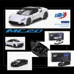 Diecast Model BBR i lager 1 64 MC20 Bianco Audace Nero Enigma Alloy Diorama Car Model Collection Miniature Carros Toys 230901