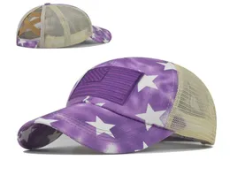 Pentagram Print Baseball Cap Ponytail Caps gebogene Rand Hut Casual Women Mesh Hut für Unisex3587504