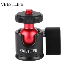 Cabeças de tripé VLIFE Mini Ball Head Mount Liga de alumínio 360 graus 14 "Montagem de parafuso para DSLR Camera Fill Light Tripé Ball Head 230904