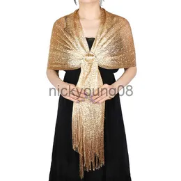 Pendant Scarves Glitter Golden Scarf Women Party Stoles Lurex Shimmer Hijabs for Women Shiny Golden Shawl Paschmina Muslim Hijab Women's Scarves x0904