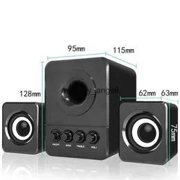 Alto-falantes portáteis Desktop Mini alto-falantes Subwoofer 2.1 Estéreo Bass Speaker Suporte U disk Cartão TF 3,5 mm USB Notebook Music Player Alto-falante baixo HKD230904