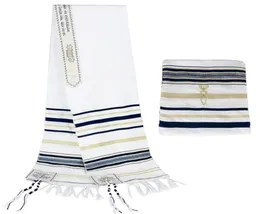 Mesih Je Tallit İsrail Dua Şallı Eşarp Talis Bag ile Erkekler Kadınlar 18050cm 2201043028155
