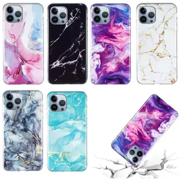 Casos de IMD de TPU macios de mármore para iPhone 15 Pro Max Plus Samsung A34 A54 A14 A24 S23 Plus Fashion Stone Rock Caso de celular à prova de choque