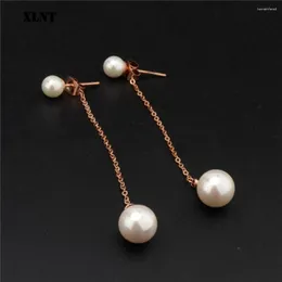 Dangle Earrings XLNT Trendy Elegant Created Big Simulated Pearl Long Pearls String Statement Drop For Wedding Party Gift