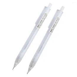 2Pcs School Supplies Drawing 0.5/0.7mm Transparent Propelling Pencil Movable Mechanical Automatic