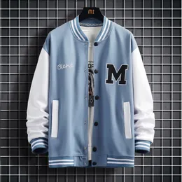 Jackets masculinos American Baseball Jersey Mens M Carta Impressão Hip Hop Patchwork Coats Opendes dimensionários de roupas casuais soltas 230901