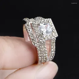 Pierścienie klastrowe luksusowe pierścionek zaręczynowy