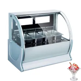 Stor kapacitet glass Display skåp kommersiell isgrötshowcase Hard Ice Cream Storage Machine Glass Dörr Frys skåp