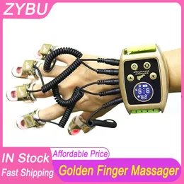 Tragbare goldene Finger-chinesische Massage-Werkzeuge, Gesichtslifting, Körper-Entspannungs-Nackenmassagegerät, Mikrostrom-Bio-RF-EMS-Gesundheitspflege, Schönheit, Gravitations-Diamant-Finger