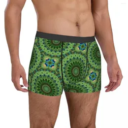 Unterhose, Mandala-Stil, Kunstunterwäsche, abstraktes Pfauenmedaillon-Design, Druck, Boxershorts, Trenky Herren, einfarbig, Slip, Geschenk