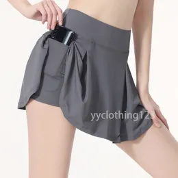 Kvinnors Lulumonm Yoga Fitness Sports Shorts Tennis Running Anti-Slip Kjol 9043