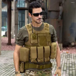 Giacche da caccia Gilet tattico militare da combattimento Armatura impermeabile Multi-tasca staccabile Tasca mimetica Attrezzatura da esterno