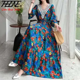 Basic Casual Dresses Maxi Long Lace Dress Women Summer Indian Clothes Vestidos Para Mujer Robe Bohemian Cotton Floral Beach Korean Style Casual LST230904