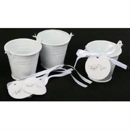 100pcsロットホワイトミニバケツの好意butins wedding favors tin pails bols box favors tins269o