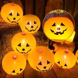 その他のイベントパーティーのサプライズ12 Inci 5 Buah Balon Labu Bersinar Dengan Lampu LED Dekorasi Halloween Untuk Rumah Luangan Menyala Dalam Gelap 230904