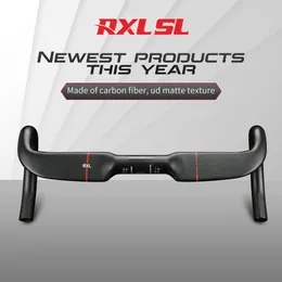 Componentes do guidão de bicicleta RXL SL 31.8 Guiador de estrada de carbono para roteamento interno de bicicleta UD Matte Drop Handle Bar Chegada Ciclismo Guiador de bicicleta 230904