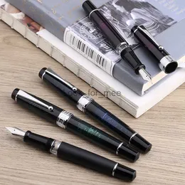 Canetas-tinteiro MAJOHN T5 Piston Metal Fountain Pen Fireworks Iridium Nib EF / F / M 0,38 / 0,5 / 0,7mm Grande capacidade para escrever presentes de escritório Caneta de tinta HKD230904