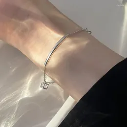 Link Armbänder Magic Cube Zirkon Quadrat Armband Für Frauen Luxus Kristall 'sHand Kette Süße Trendy Zubehör Schmuck Geschenke