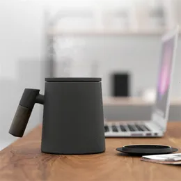 Te Cups ECOMHUNT Drop Ceramic Coffee Mug med handtagsfilterlock för Home Porcelain Cup Office Premium gåvor 400 ml 230901