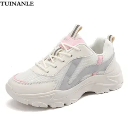 Kleidschuhe Tuinanle Chunky Sneakers Herbst Frauen Plattform Mode Atmungsaktives Mesh Sport Damen Zapatillas de Deporte 230901