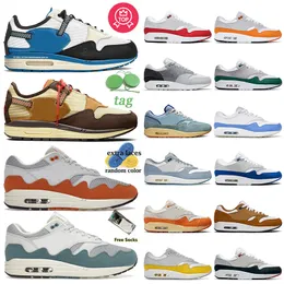 Almofada 1 87 Menções Mulheres Running Shoes 1S tamanho grande 12 13 Cactus Jack Jack Barroco Brown Fragment x TS Resta Mocha Denim Denim Sapatos Esportivos ao ar livre