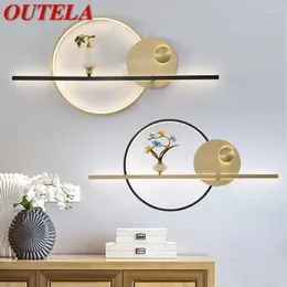 Wall Lamp OUTELA Modern Vintage Brass Creative Design Gourd Decor Sconce Light LED For Home Living Room Bedroom Bedside