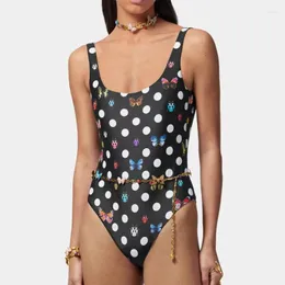 Women's Swimwear Butterfly Print Bikini Women Beach Sexy One Piece Elastic Casual Swimsuit 2023 Designer Summer Beachwear