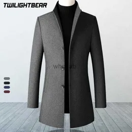 Women's Wool Blends Winter Jacket Men Wool Pea Coat Oversized Overcoat Solid Business Casual Coat Men's Clothing Woollen Coats 4XL AF2011 HKD230904