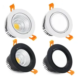 Tricolor Changeable Anti Blare Infällda LED-lampor 5W 7W 9W 12W 15W 20W COB Taklampan Spotljus AC90-265V LED-enhet