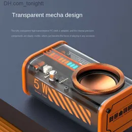 Portable Speakers K07 Transparent mecha small steel gun Bluetooth 5.0 Speaker Audio-Optic Rhythm Subwoofer TWS Lamp Control Mobilephone Handsfree Q230904