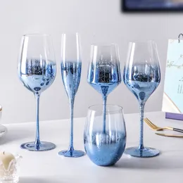 Wine Glasses Gelas anggur biru berbintang gelas kristal langit cangkir kaca merah barang furnitur Set koktail pesta nilai tinggi 230904