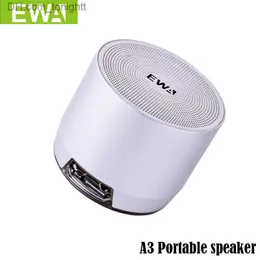 Taşınabilir Hoparlörler EWA A3 Taşınabilir Bluetooth Hoparlörler Eller serbest çağrılar küçük hoparlörler ağır bas kablosuz bluetooth stereo telefon hoparlörü q230904