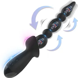 Brinquedos anal masculino grânulos butt plug vibrador para homens longo orgasmo vagina clit estimulador puxar anel vibratório bola ânus sexo mulheres 230904