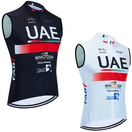 2024 UAE CYCKNING VEST JERSEY Sommar ärmlösa cykelkläder Maillot Mtb Road Bike Windbreaker Tops Racing Gilet Ropa Ciclismo