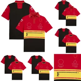 F1 2023 Red Team T-shirt Fórmula 1 Racing Sports Polo Camise