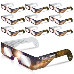 10 Pk Solar Eclipse Glasses CE and ISO for Certified Safe Sun Viewing During Solar Eclipse Viewing by NASA Approved Factory