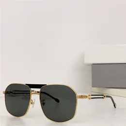 새로운 패션 디자인 스퀘어 선글라스 40044U 금속 프레임 이중 해상 로프 사원 아방가르드 인기있는 스타일 야외 UV400 보호 안경