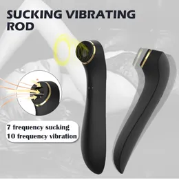 Vibradores Mengisap Vibrador 10 frekuensi getaran 7 mengisap simulasi wanita pasang Kedua mainan seks Masturbador 230904