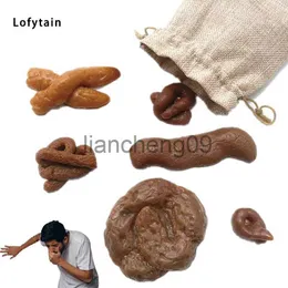 Decorazione per feste Lofytain 6 pezzi/set scherzo cacca di realtà morbido adesivo in gomma giocattolo da spremere cacca finta cacca di cane oggetti di scena per feste di Halloween x0905 x0905