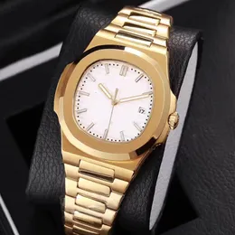 2018 Nya automatiska maskiner 18K Gold 40mm Watch Automatic Movement White Watch Model Sapphire Watches rostfritt stål Watch296a