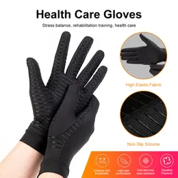 Cykelhandskar Ridding Glors Copper Fiber Spandex Pouch Screen Running Sports Warm Cycling Handskar Full Finger Non-Slip Healthy Care Glors 230904