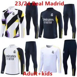 2023-2024 Real Madrids Tracksuit Set Training Suit 23/24 Men and Kids Football Jacket Chandal Futbol Survetement 18