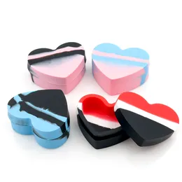 Silicone Wax Jar Love Style 17ml Nonccond Silicone Container صندوق تخزين كريم غير لاصقة