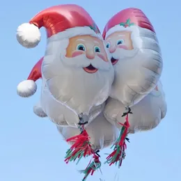 Andra evenemangsfestleveranser 3st julfolie Santa Claus Balloons Snowman Elk Tree Balls för Xmas Uppblåsbara dekorationer Heminredning 230905