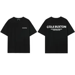 2023 Projektant Summer Cole Buxton Męskie koszulki Streetwear Letter Drukowane mody mody masy krótkie rękawy Kobiety okrągły szyjka T Shirt European Size S-2xl