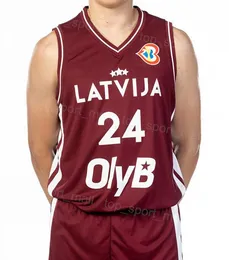 2024 World Cup Basketball Latvia Jersey Porzingis Smits Skele Kurucs Bertans Strautins Red White From Top sport mall 12.63 DHgate.Com