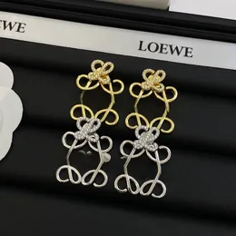 Designer Jewelry Letter Design Circle Simple New Fashion Womens Hoop Earring for Woman High Quality 2 Color Stud Earrings with B